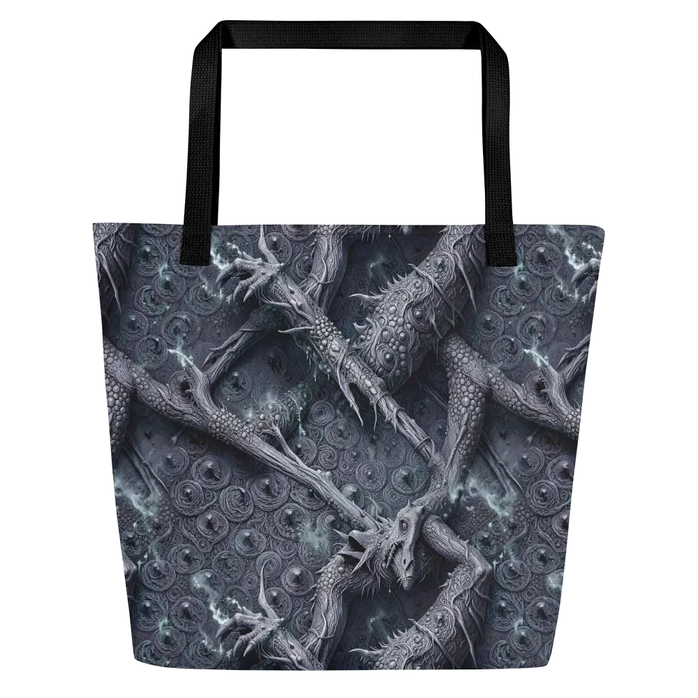 Wyrmwork on Large Tote Bag W/ Pocket — Front