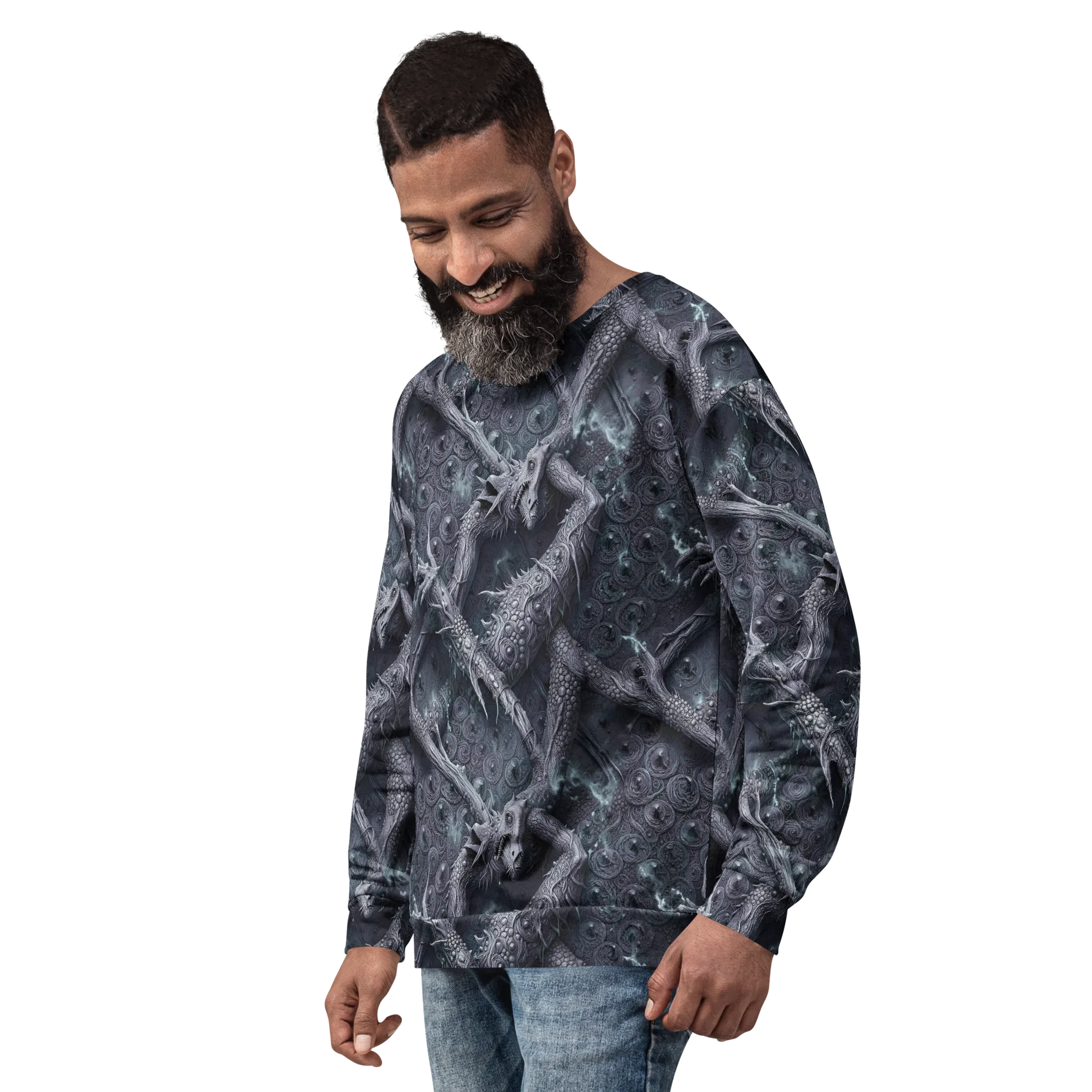 Wyrmwork on Sweatshirt — Left sleeve