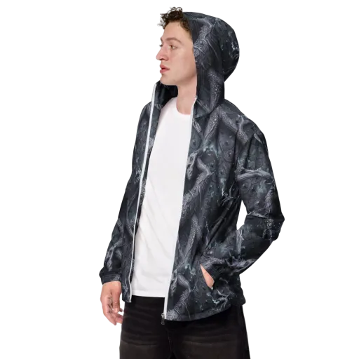 Wyrmwork on a Men's Windbreaker