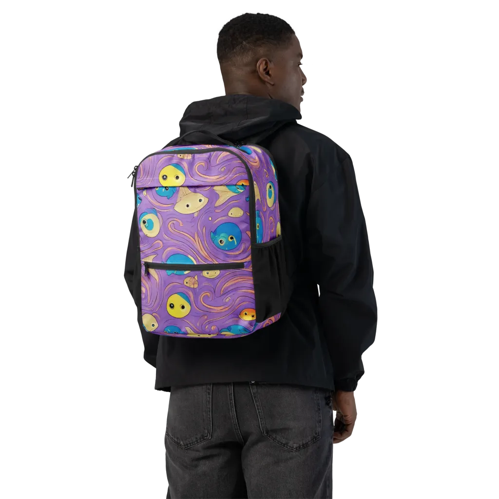 Violet Tide on Utility Backpack — Back