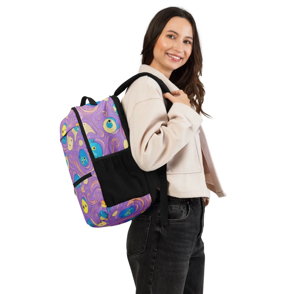 Violet Tide on Utility Backpack — Right