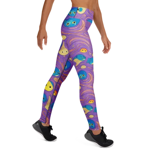 Violet Tide on a Yoga Leggings