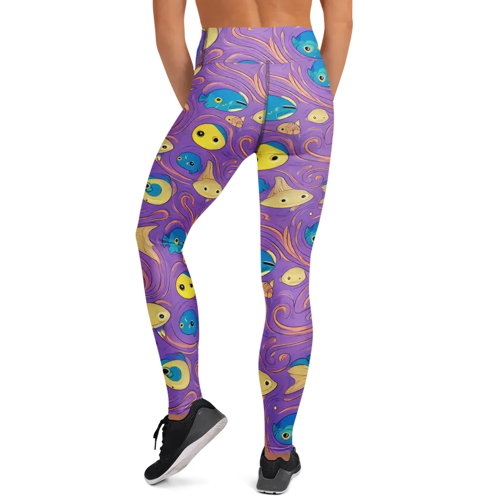 Violet Tide on Yoga Leggings — Back
