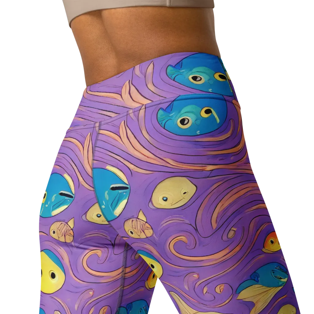 Violet Tide on Yoga Leggings — Back 2