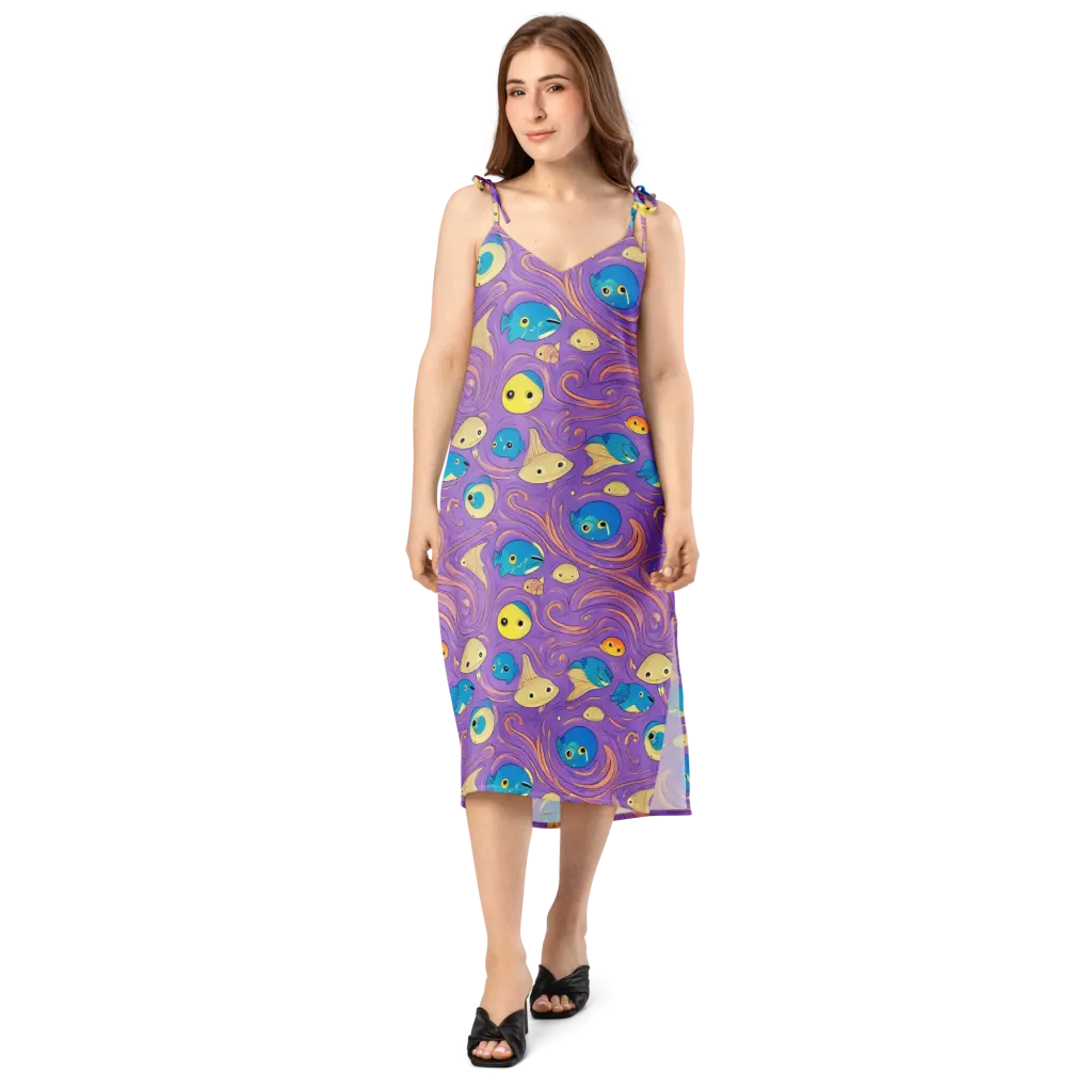 Violet Tide on Slip Dress — Front