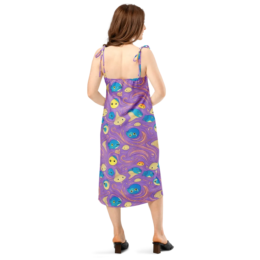 Violet Tide on Slip Dress — Back