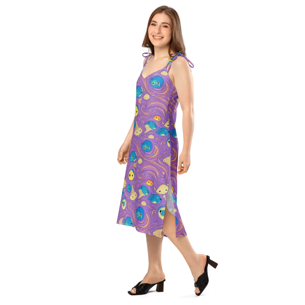 Violet Tide on Slip Dress — Left Front