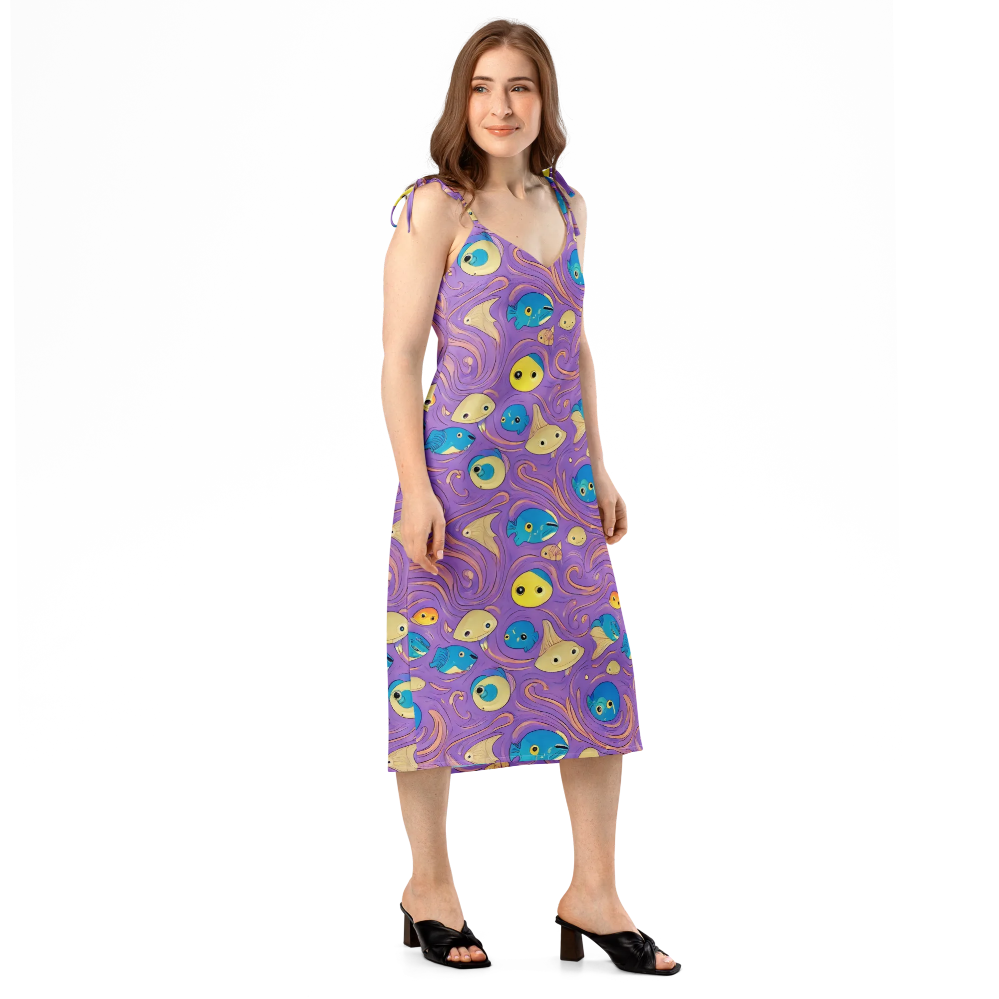 Violet Tide on Slip Dress — Right Front