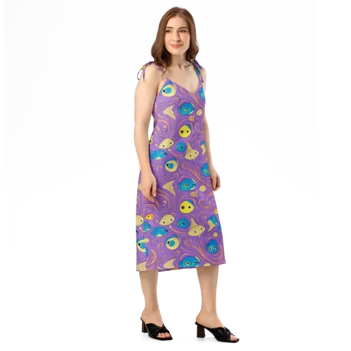 Violet Tide on a Slip Dress