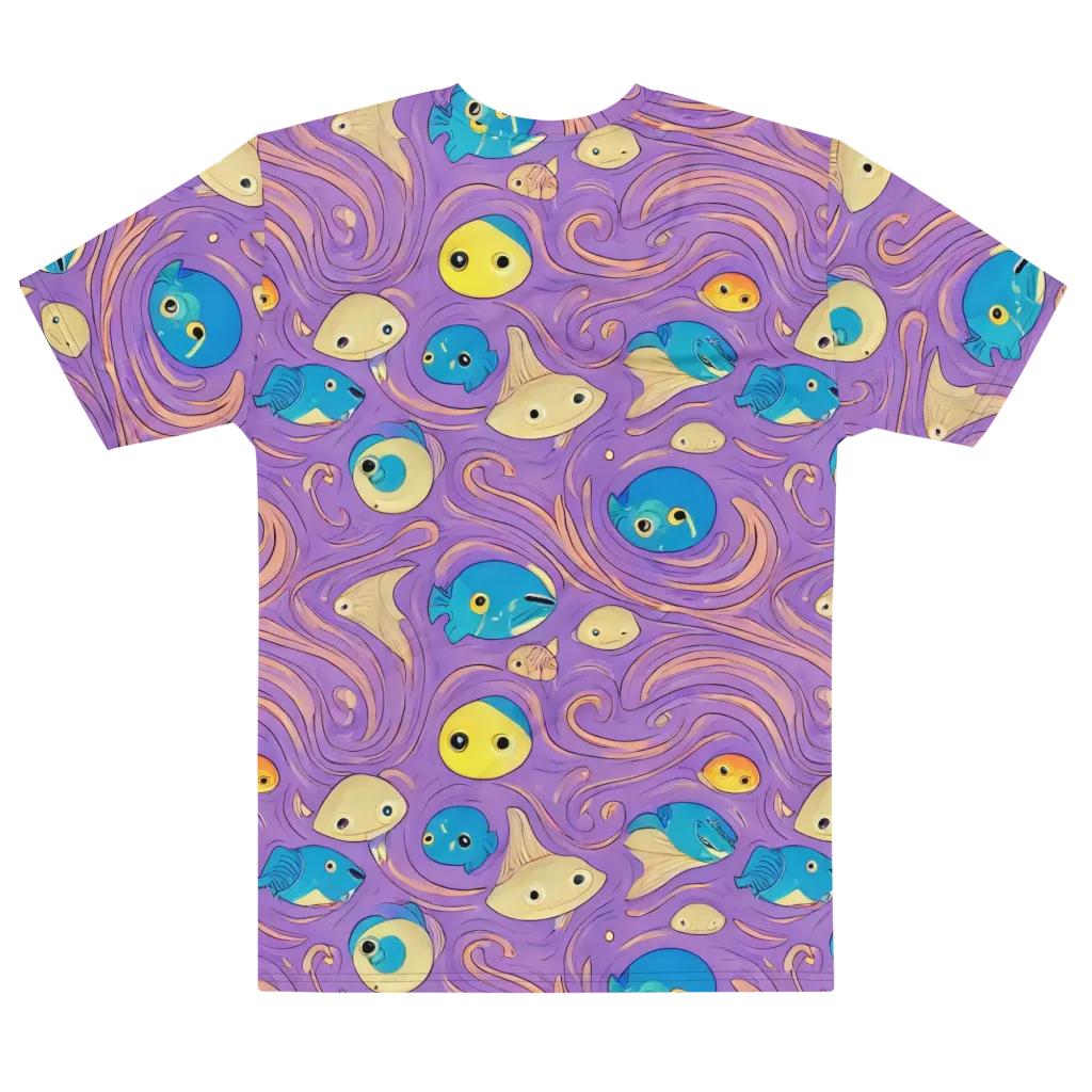 Violet Tide on Men's Cotton Crew Neck T-Shirt — Front print