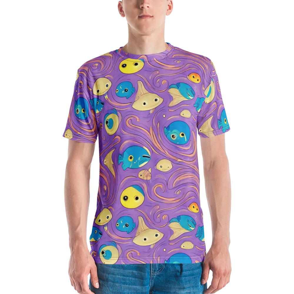 Violet Tide on Men's Crew Neck T-Shirt — Front