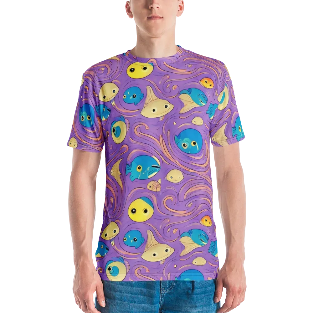 Violet Tide on Men's Crew Neck T-Shirt — Front