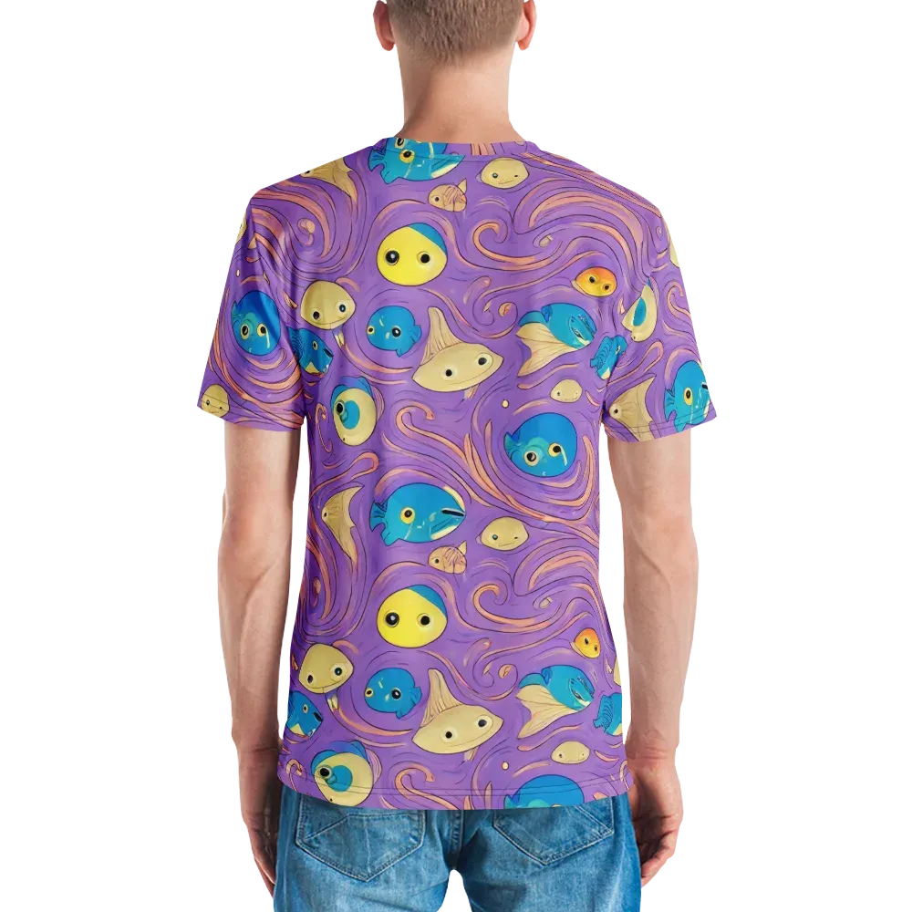 Violet Tide on Men's Crew Neck T-Shirt — Back