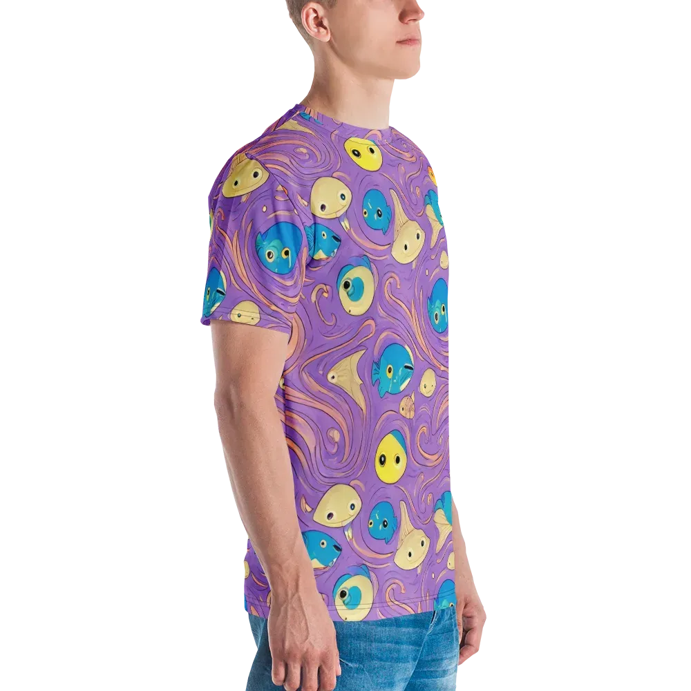 Violet Tide on Men's Crew Neck T-Shirt — Right