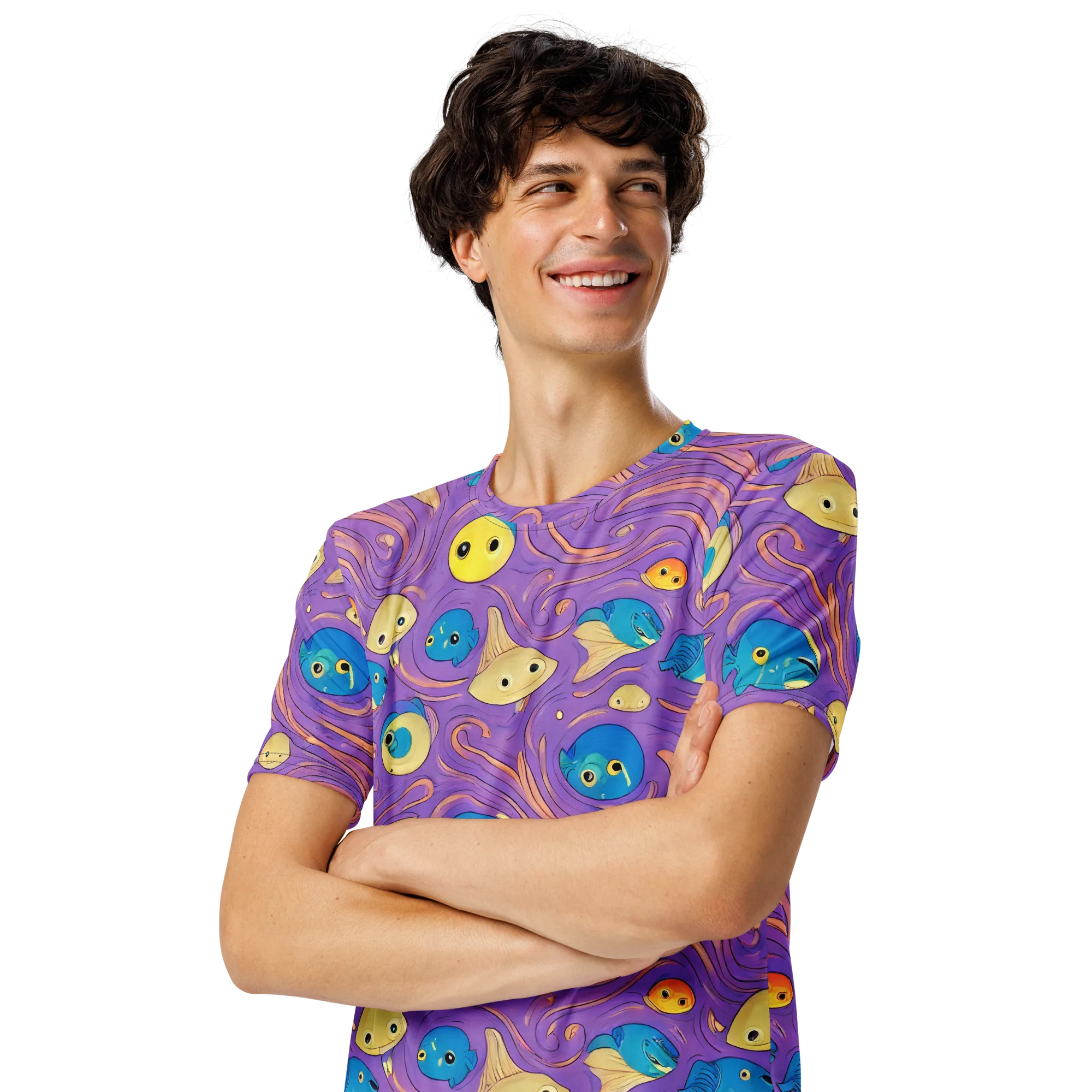 Violet Tide on Men's Crew Neck T-Shirt — Front print