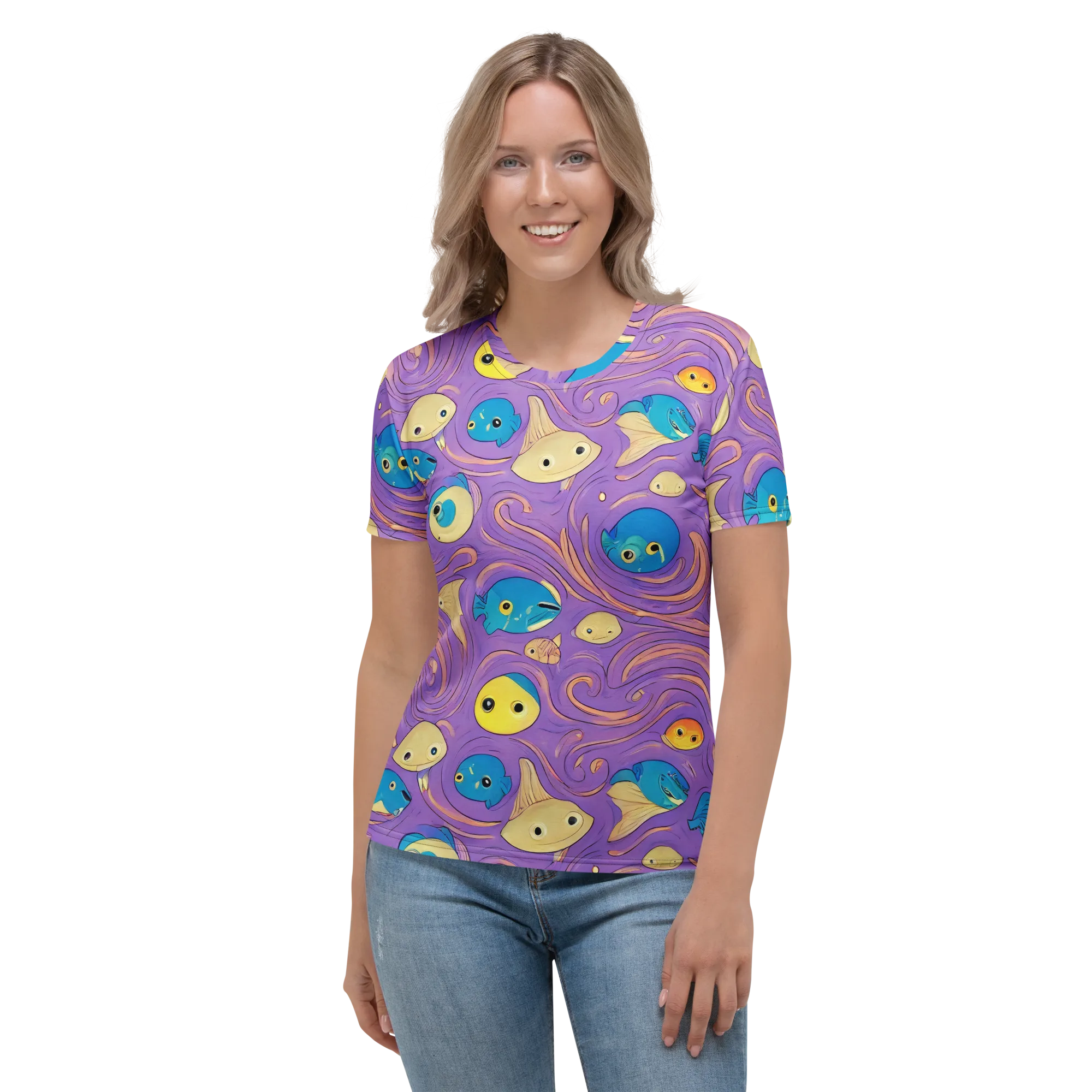 Violet Tide on Women's Crew Neck T-Shirt — Front