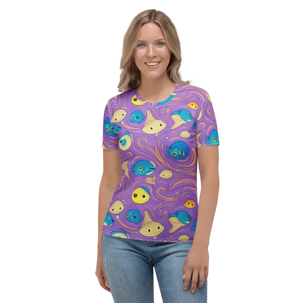 Violet Tide on Women's Crew Neck T-Shirt — Front