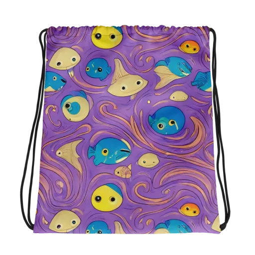 Violet Tide on a Drawstring Bag