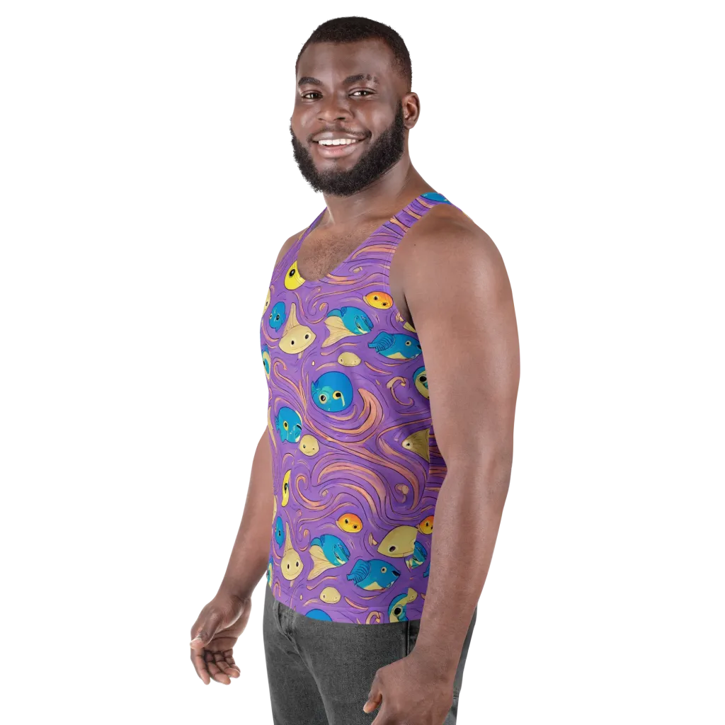 Violet Tide on Men's Tank Top — Left Front