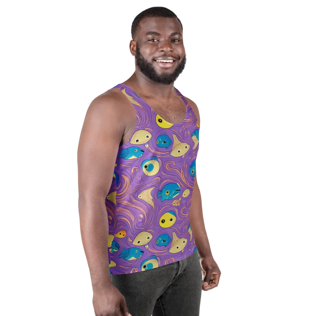 Violet Tide on Men's Tank Top — Right Front