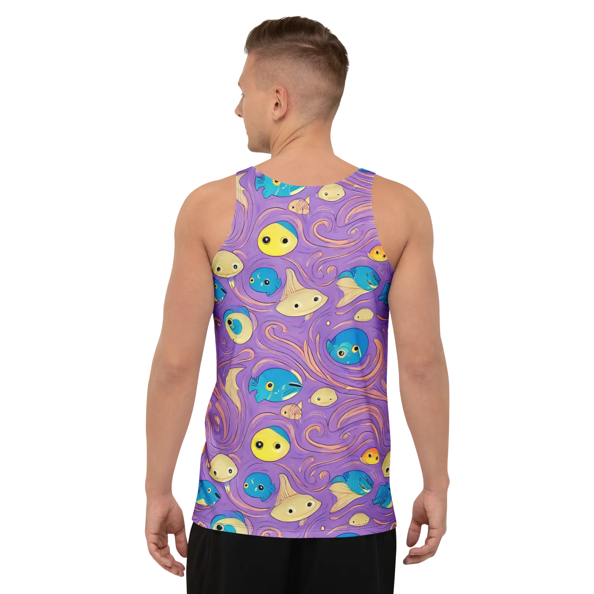 Violet Tide on Men's Tank Top — Back print