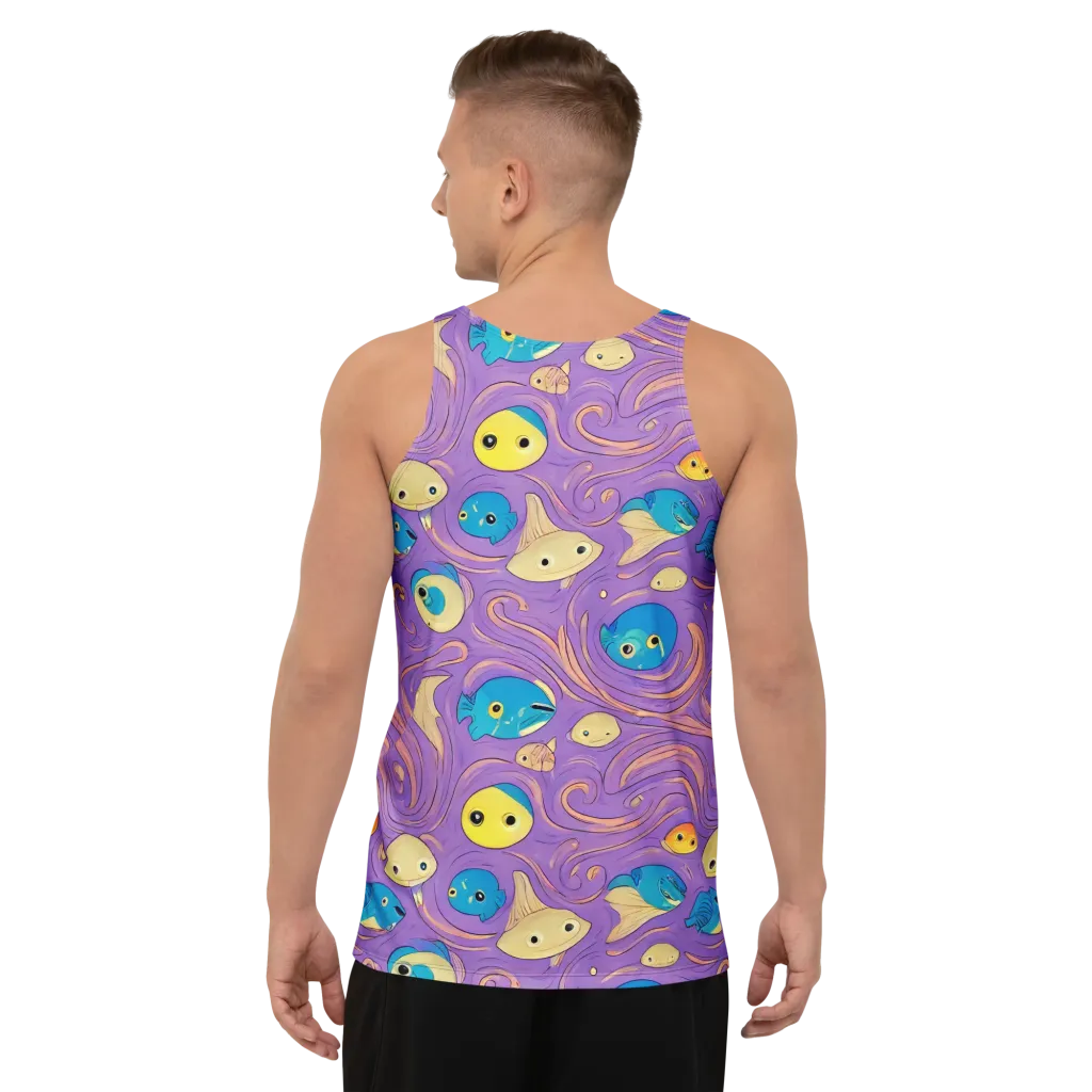 Violet Tide on Men's Tank Top — Back print