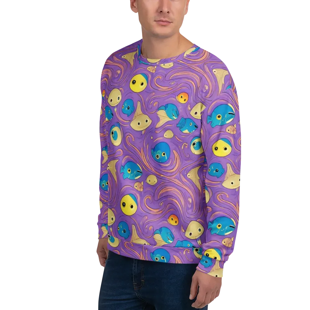 Violet Tide on Sweatshirt — Left Front