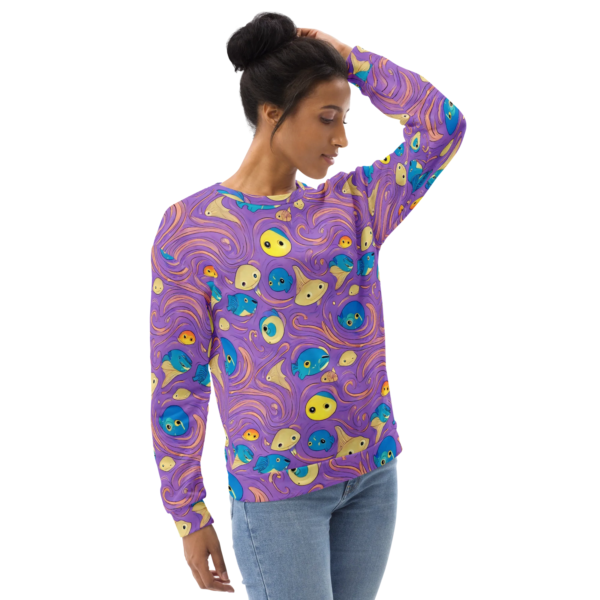 Violet Tide on Sweatshirt — Right sleeve