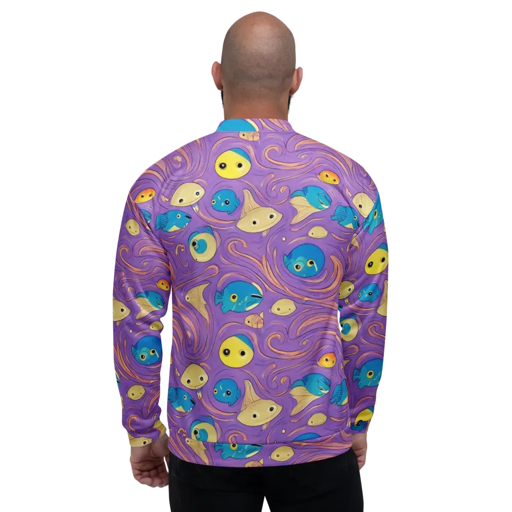 Violet Tide on Bomber Jacket — Back