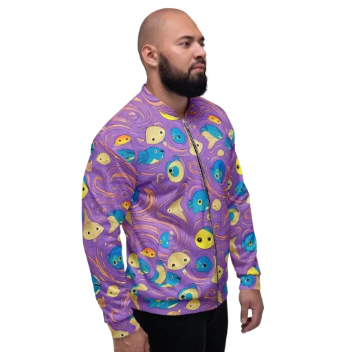 Violet Tide on a Bomber Jacket
