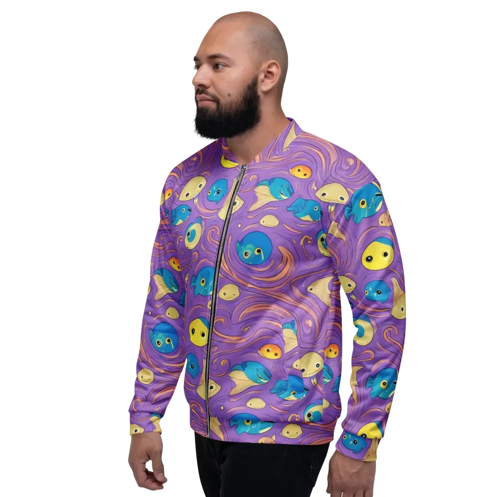 Violet Tide on Bomber Jacket — Left