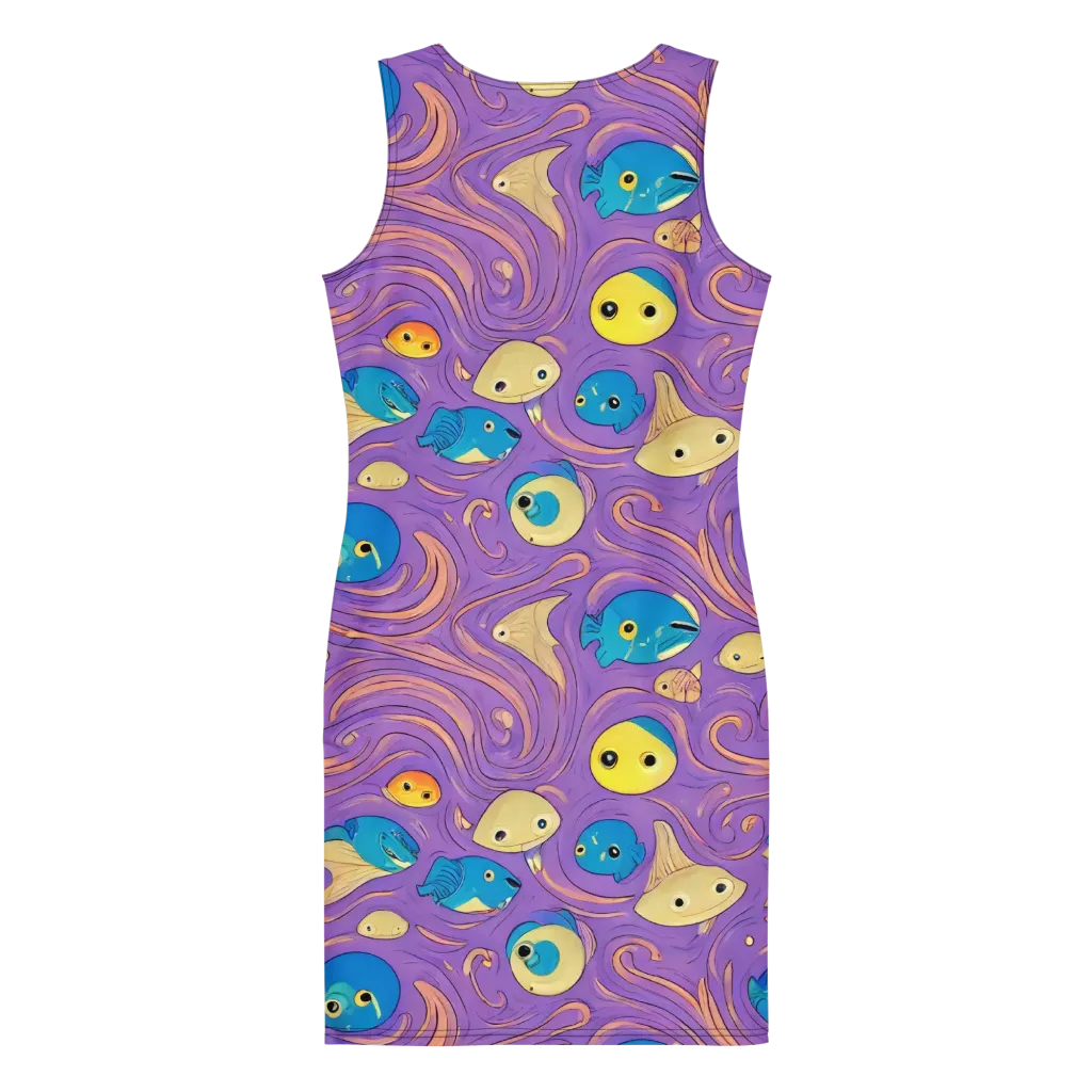 Violet Tide on Bodycon Dress — Print file