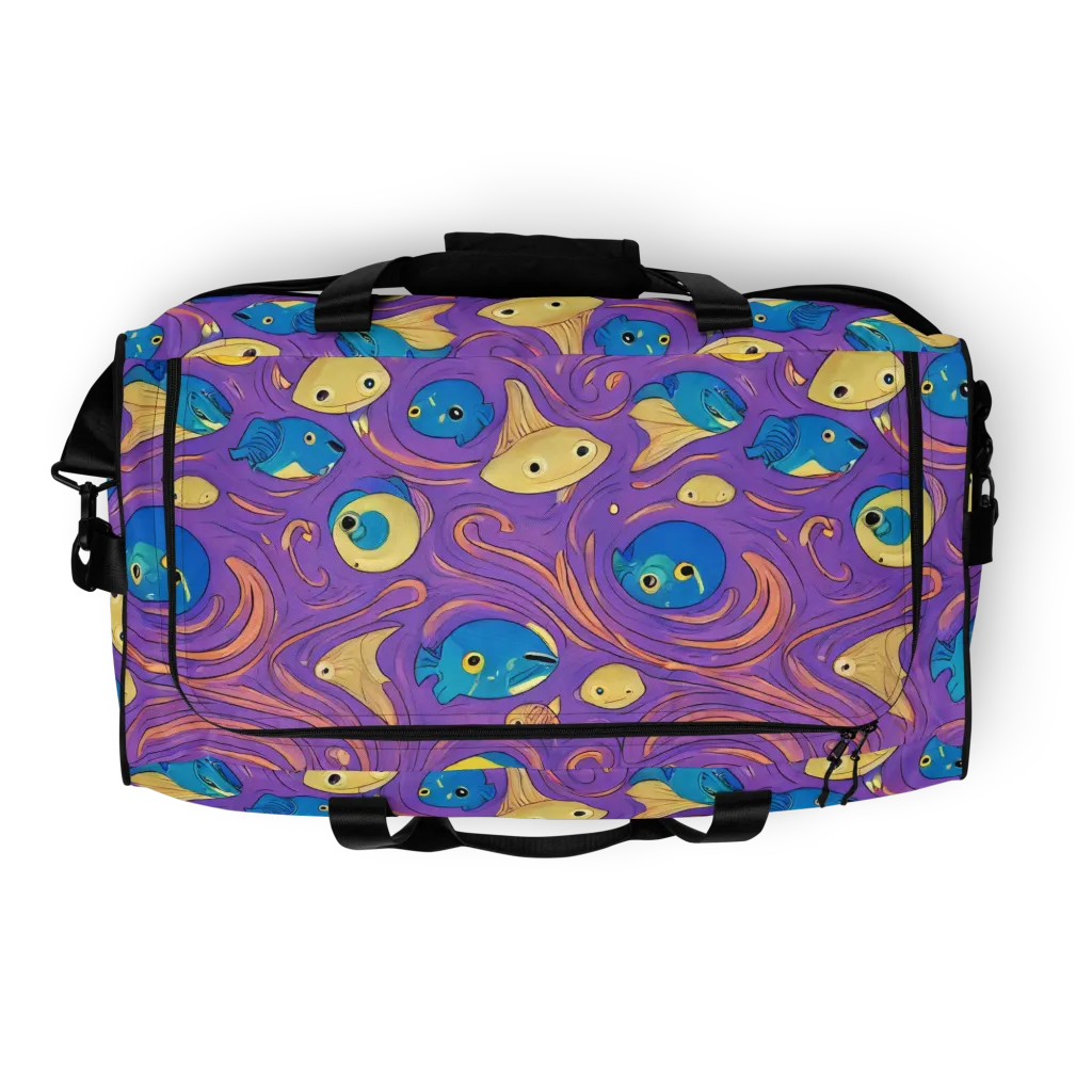 Violet Tide on Duffle Bag — Top print