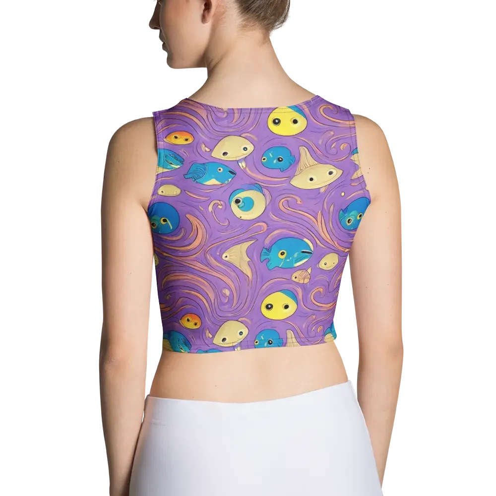 Violet Tide on Crop Top — Back