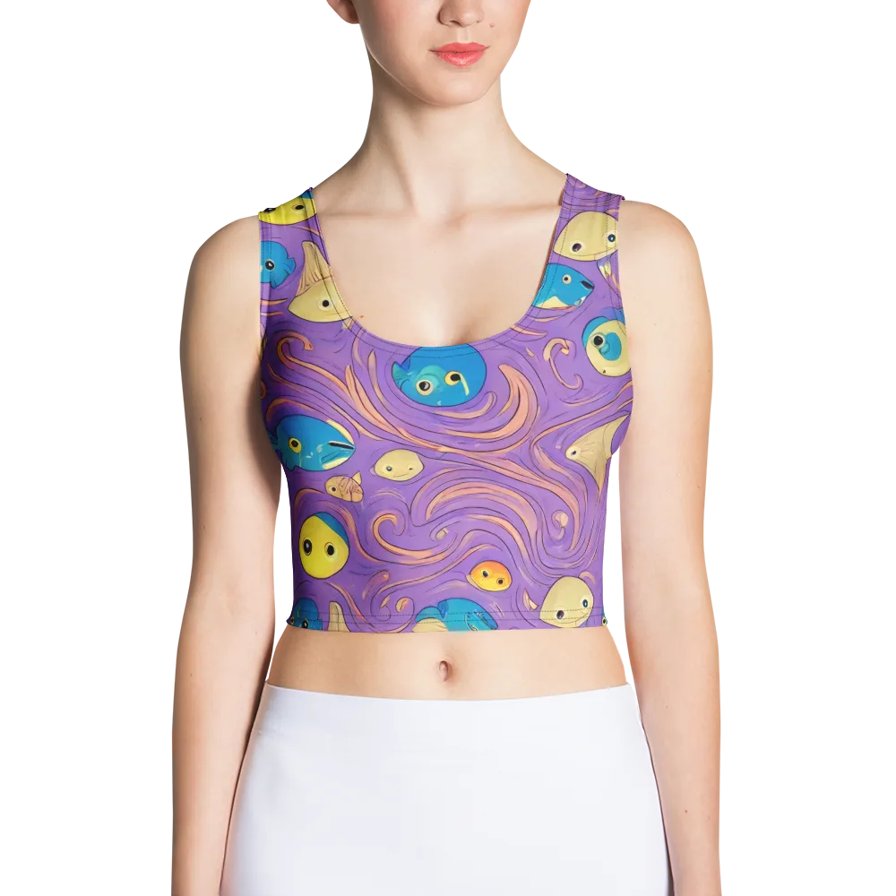 Violet Tide on Crop Top — Front