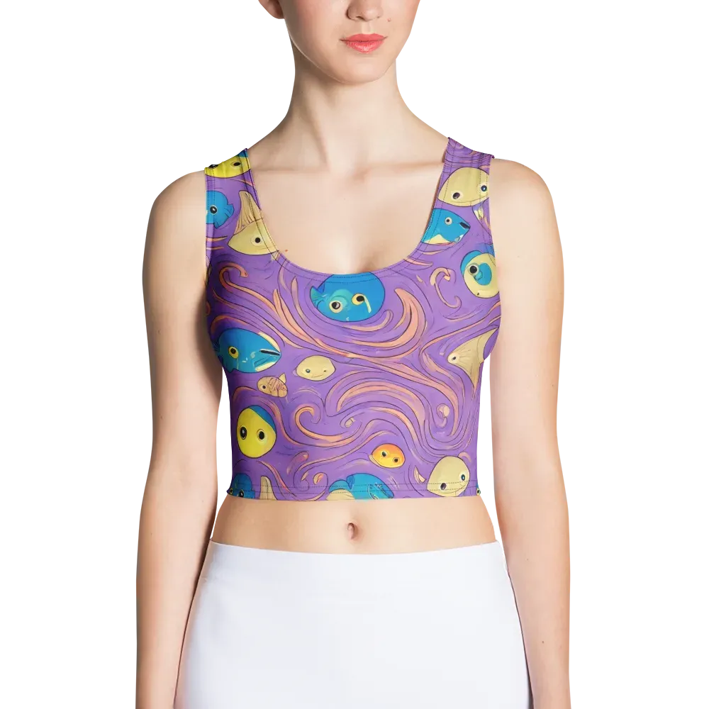 Violet Tide on Crop Top — Front
