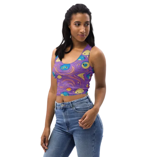 Violet Tide on a Crop Top