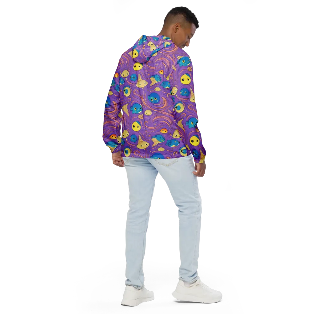 Violet Tide on Men's Windbreaker — Back
