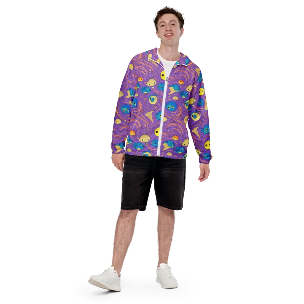 Violet Tide on Men's Windbreaker — Front print