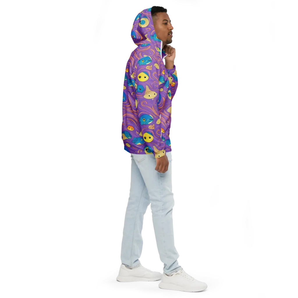 Violet Tide on Men's Windbreaker — Right