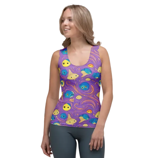 Violet Tide on a Women's Tank Top