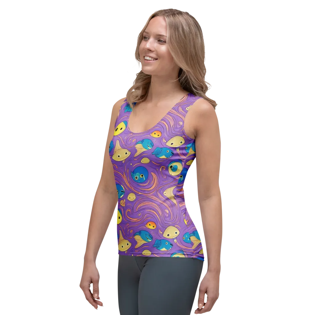 Violet Tide on Women's Tank Top — Left Front