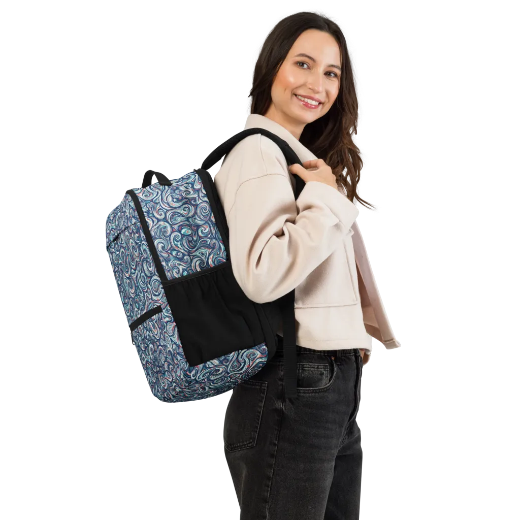Indigo Vortex on Utility Backpack — Right