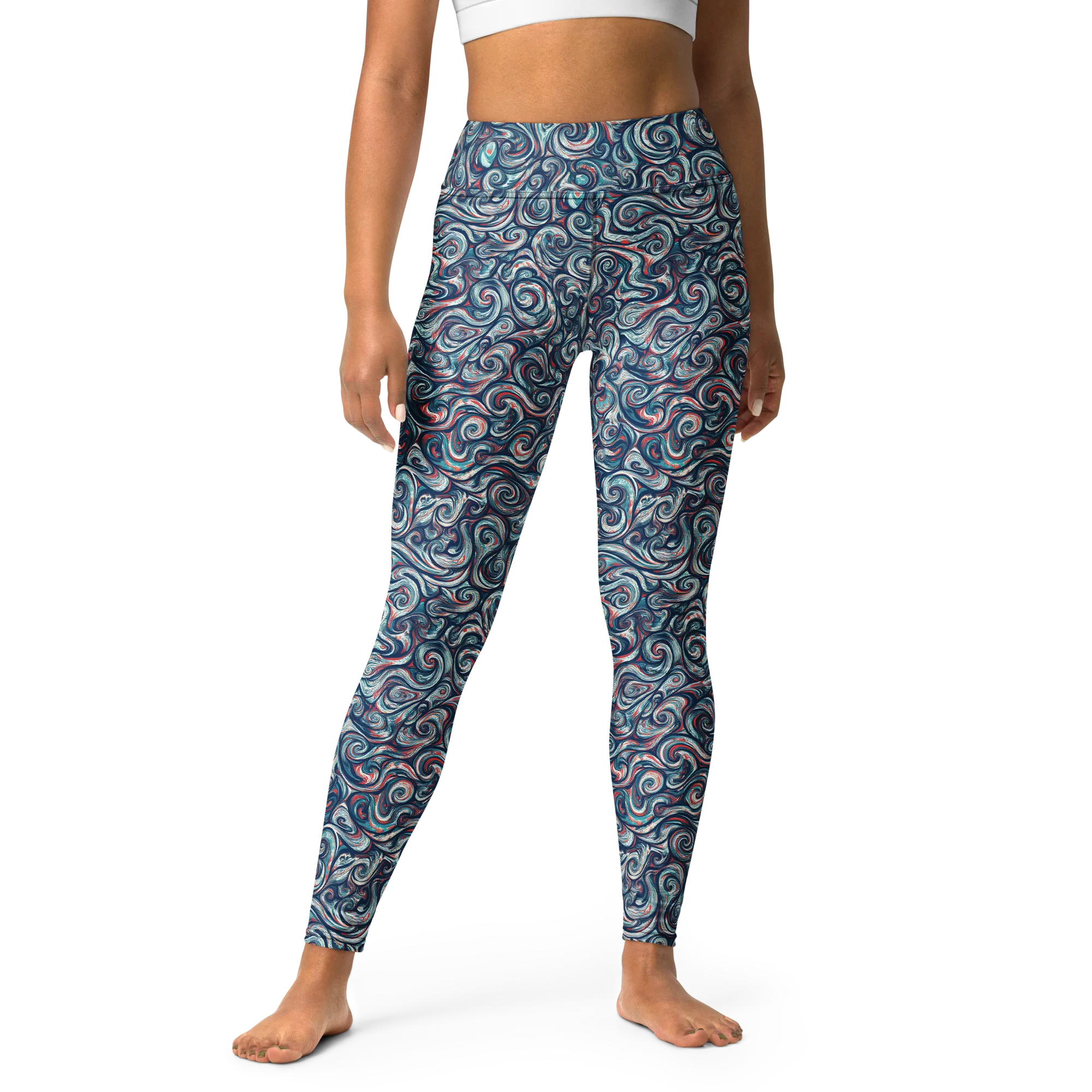 Indigo Vortex on Yoga Leggings — Print file