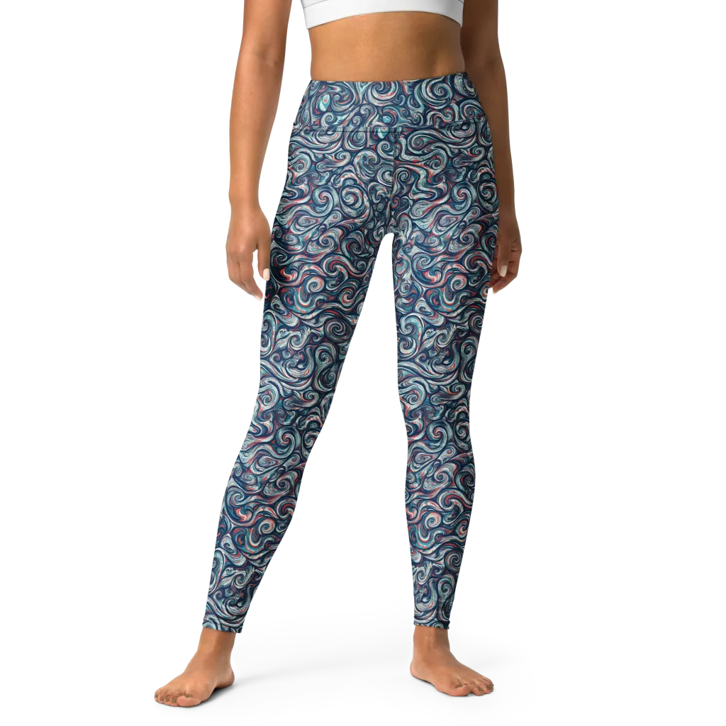 Indigo Vortex on Yoga Leggings — Print file