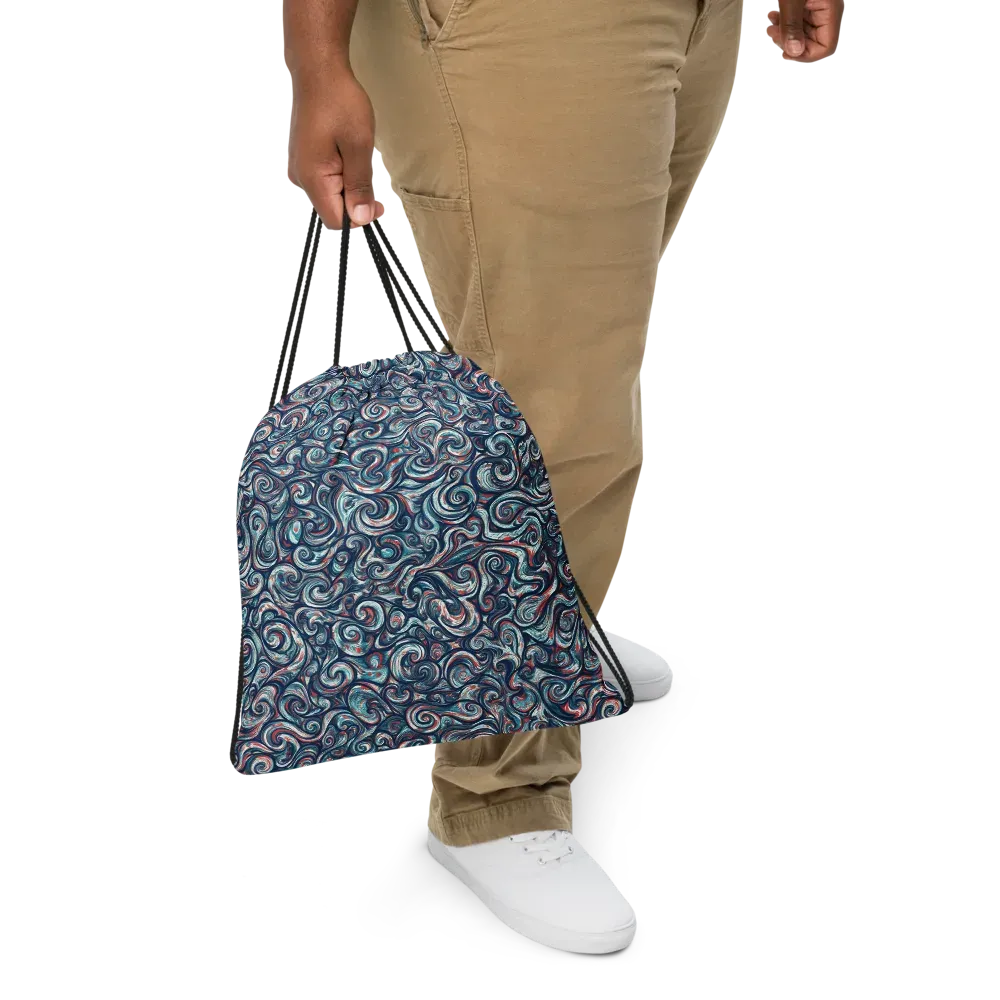 Indigo Vortex on Drawstring Bag — Print file