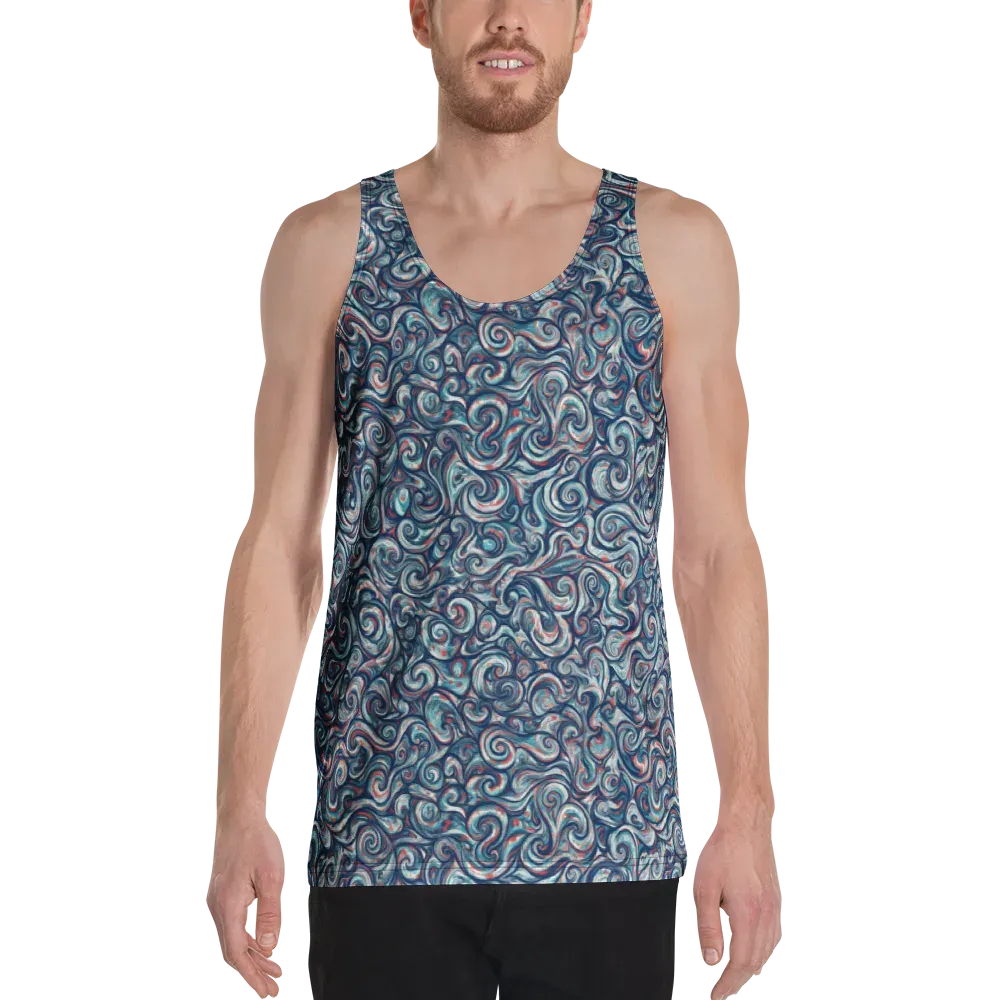 Indigo Vortex on Men's Tank Top — Front