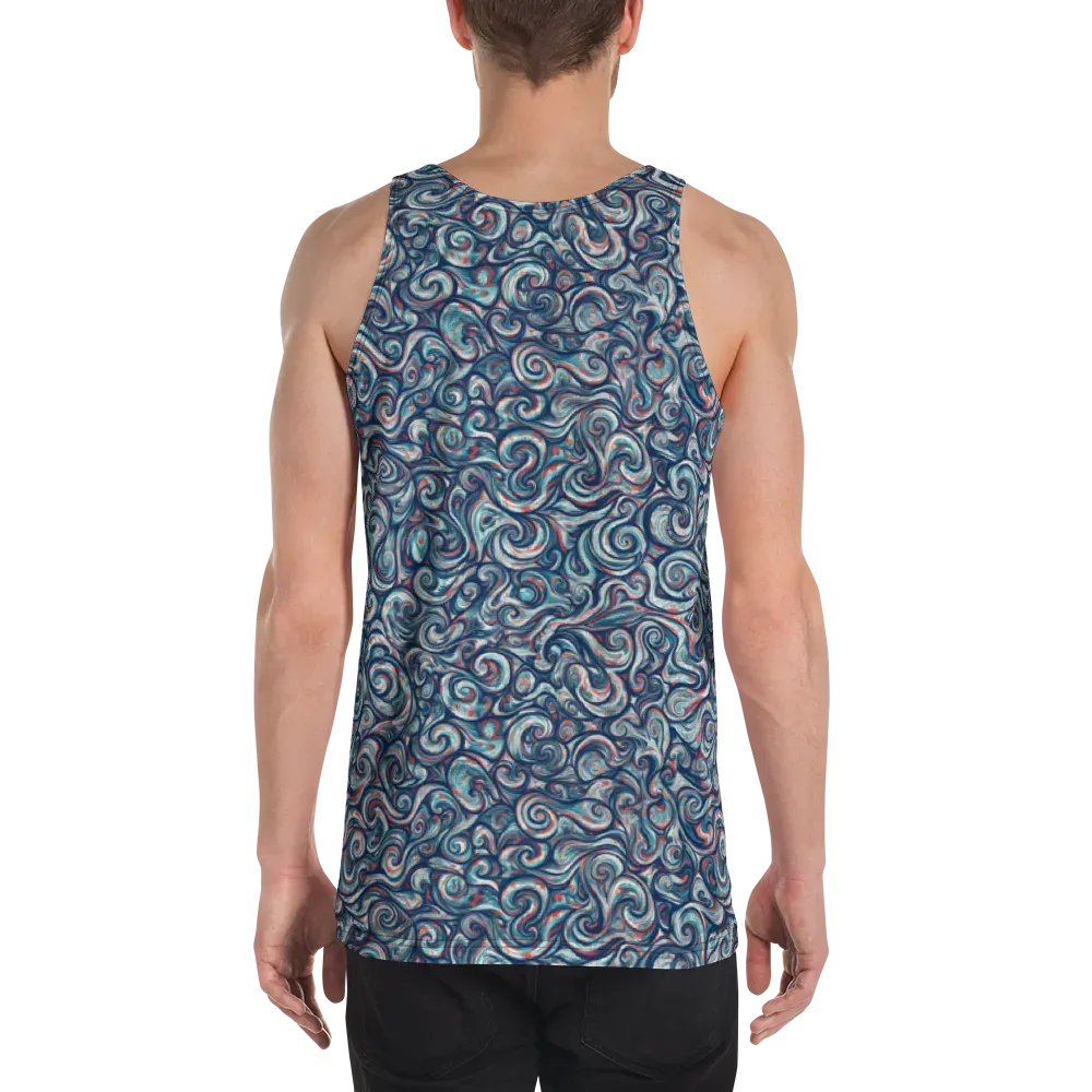 Indigo Vortex on Men's Tank Top — Back