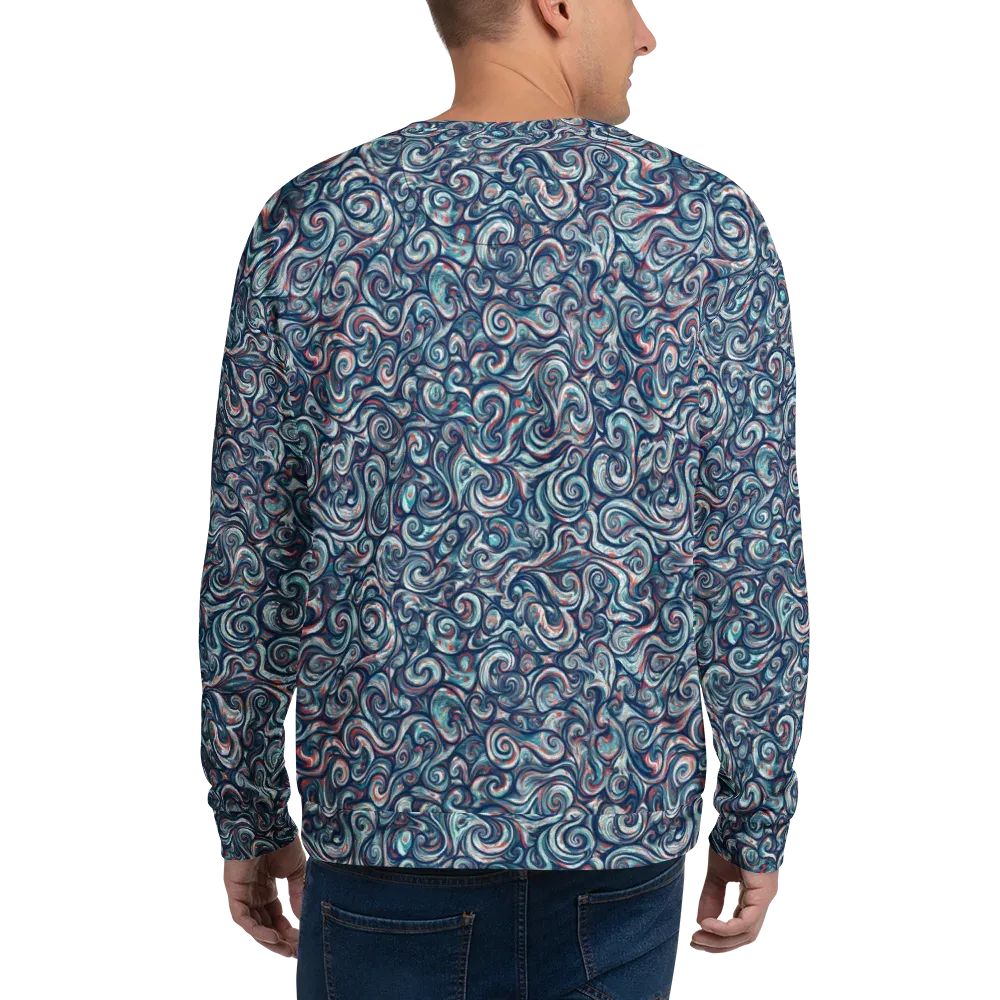 Indigo Vortex on Sweatshirt — Back
