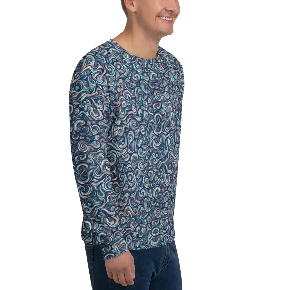 Indigo Vortex on Sweatshirt — Right Front